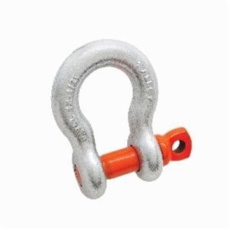 CAMPBELL CHAIN & FITTINGS Anchor Shackle, 21 Ton Load, 138 In, 112 In Screw Pin, Galvanized, 5412295 5412295